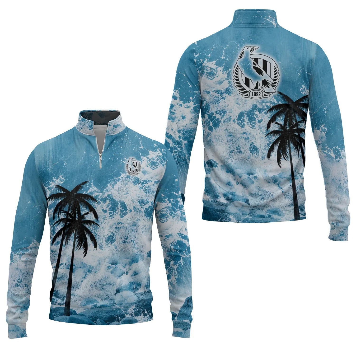 Collingwood Magpies Quarter-zip Pullover SHW052