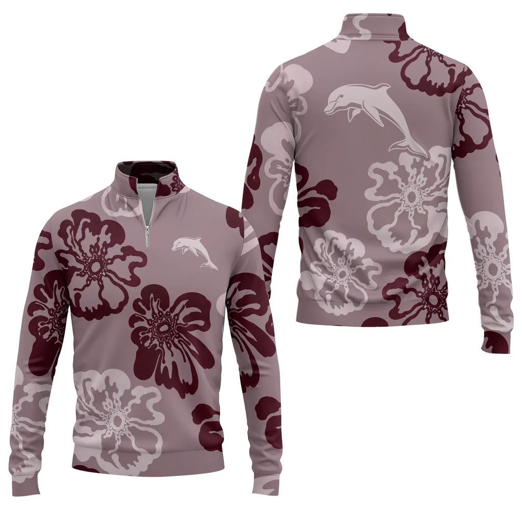 Dolphins Quarter-zip Pullover SHW073