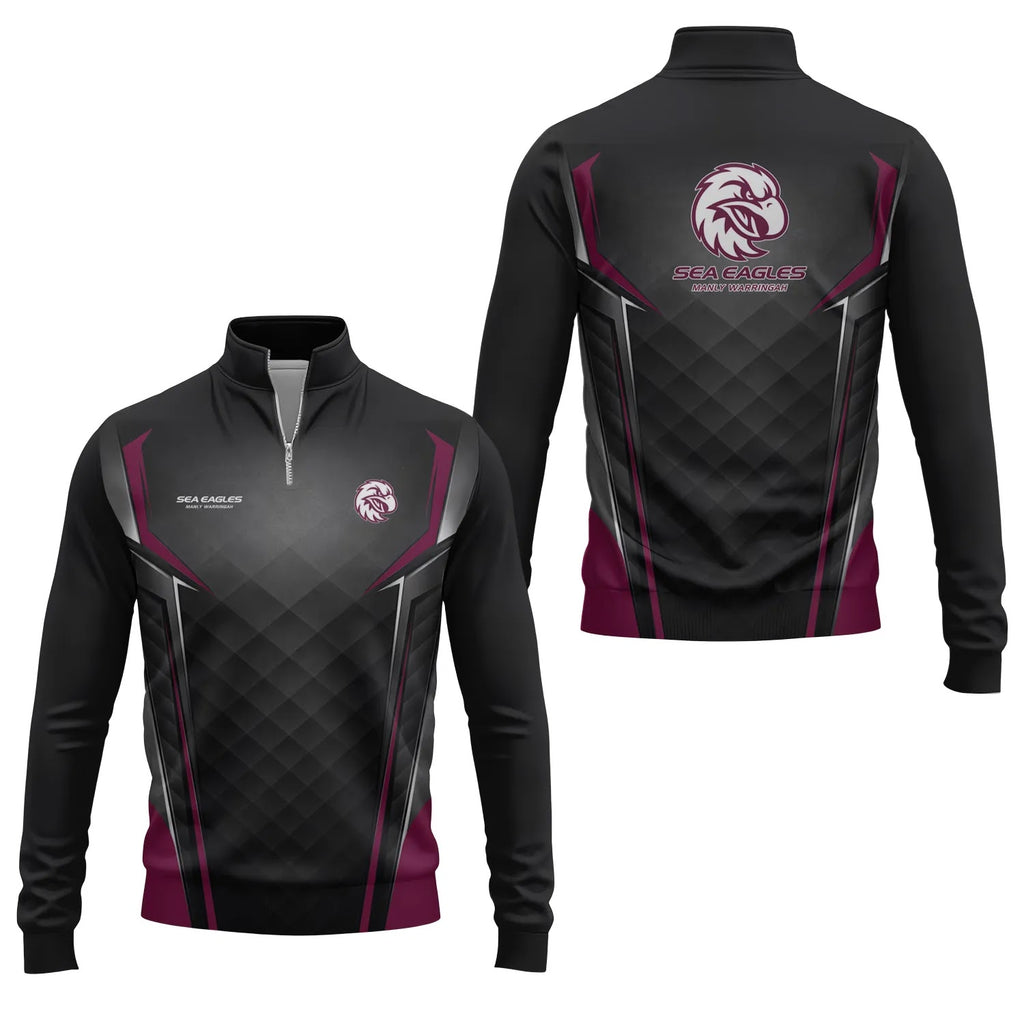 Manly Warringah Sea Eagles Quarter-zip Pullover SC074
