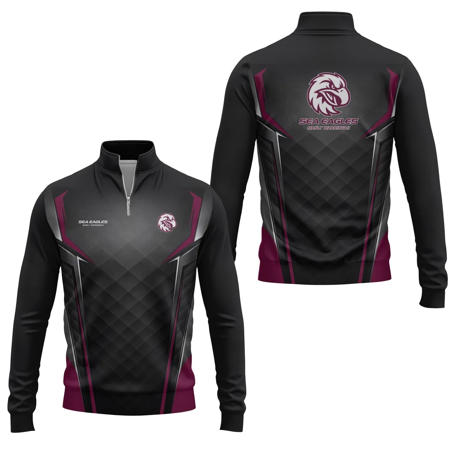 Manly Warringah Sea Eagles Quarter-zip Pullover SC074