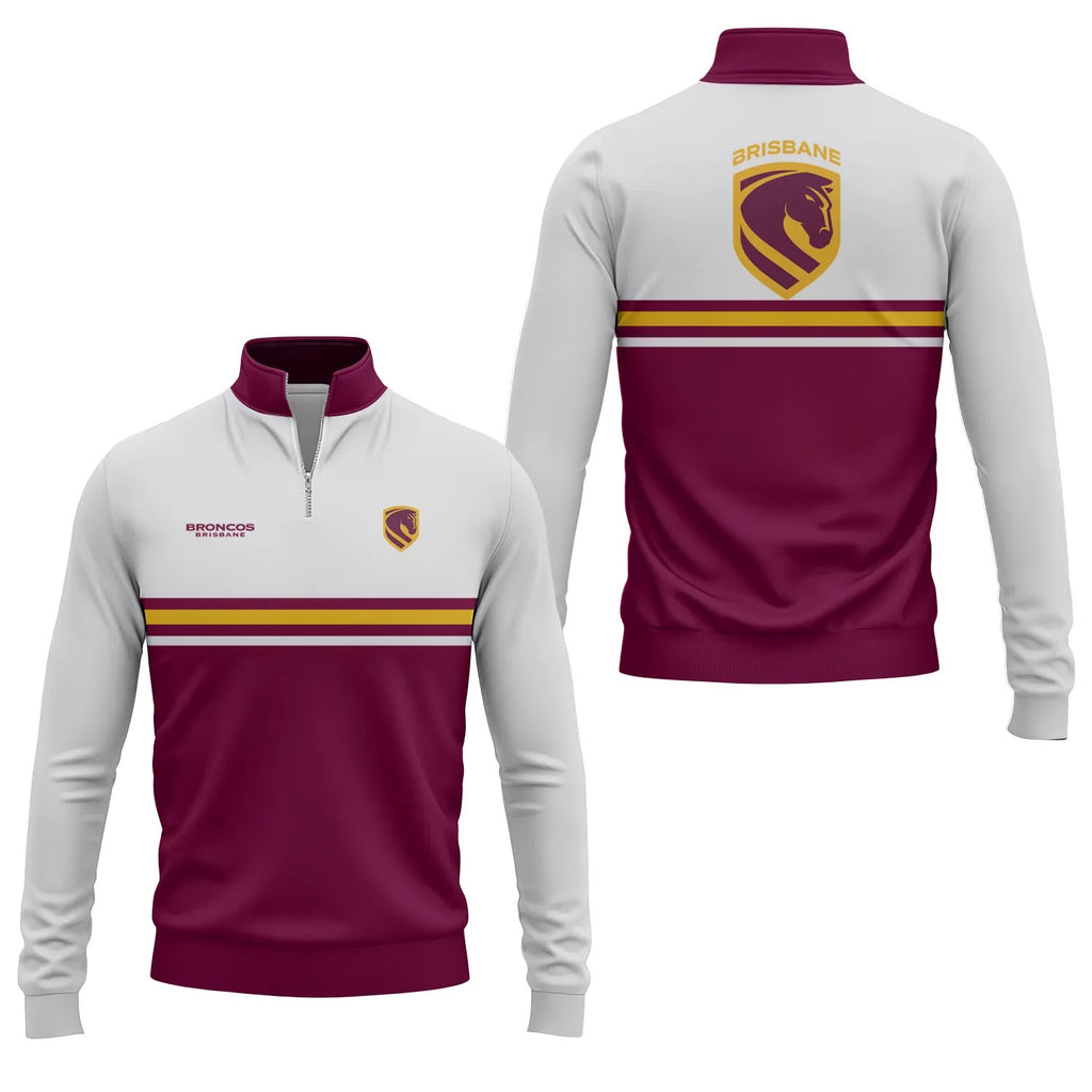 Brisbane Broncos Quarter-zip Pullover SC015
