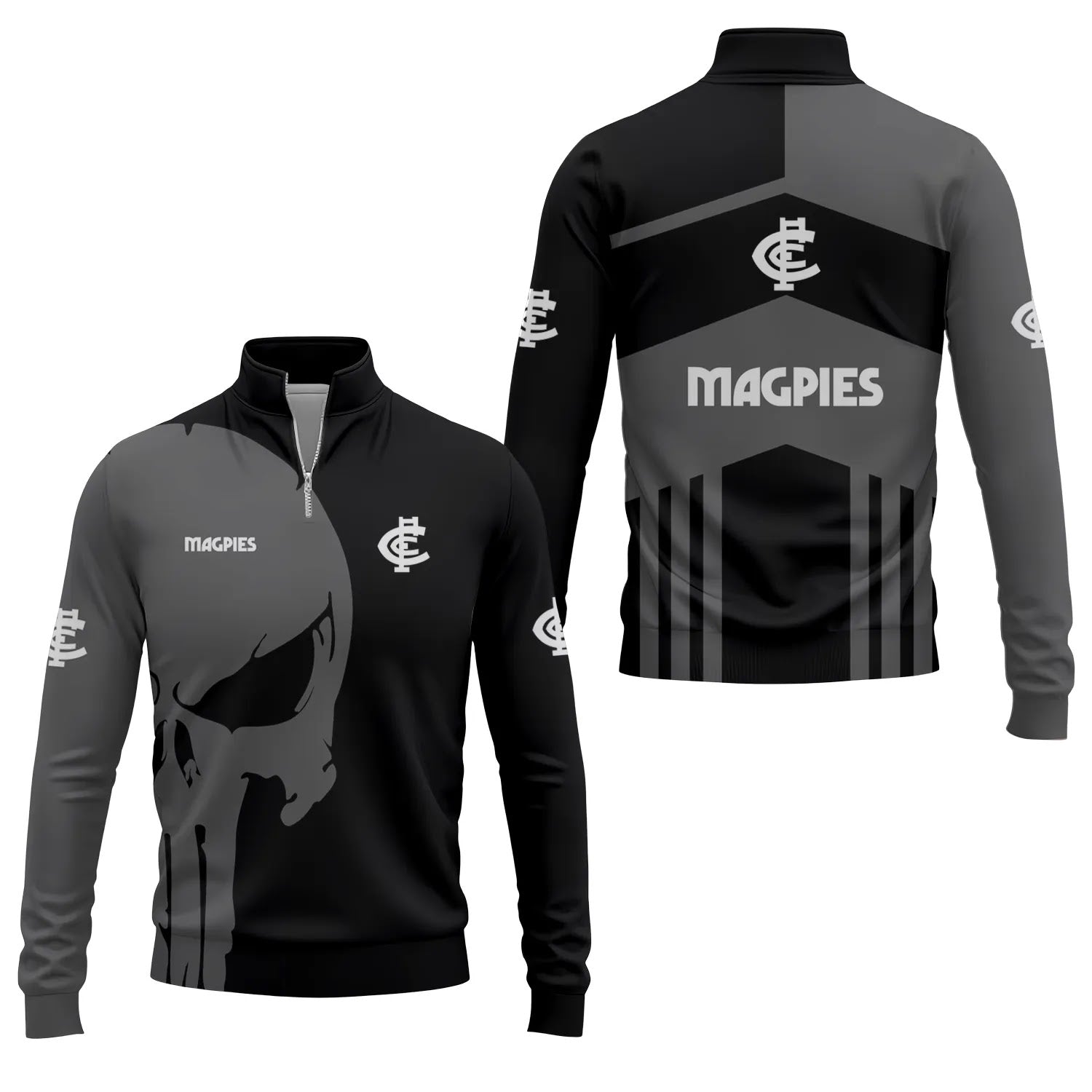 Collingwood Magpies Quarter-zip Pullover SC026