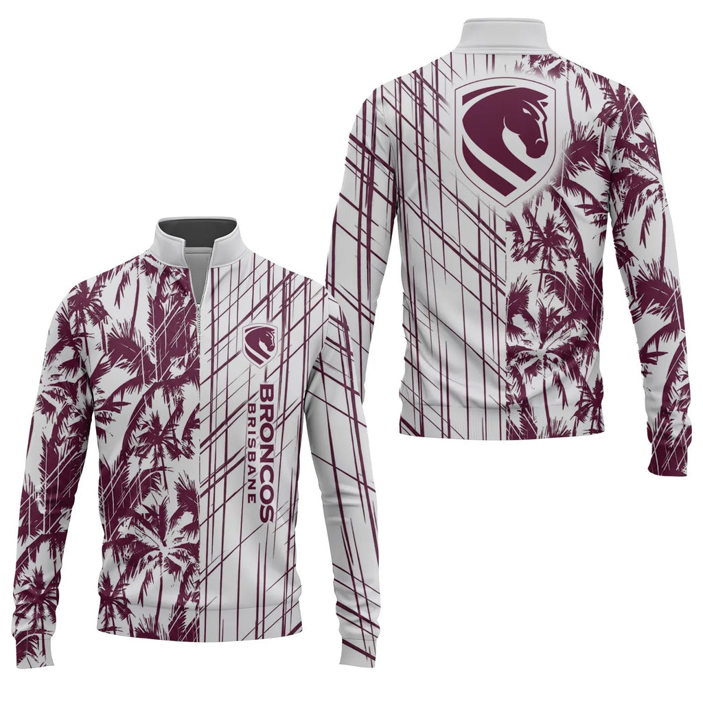Brisbane Broncos Quarter-zip Pullover SHW041