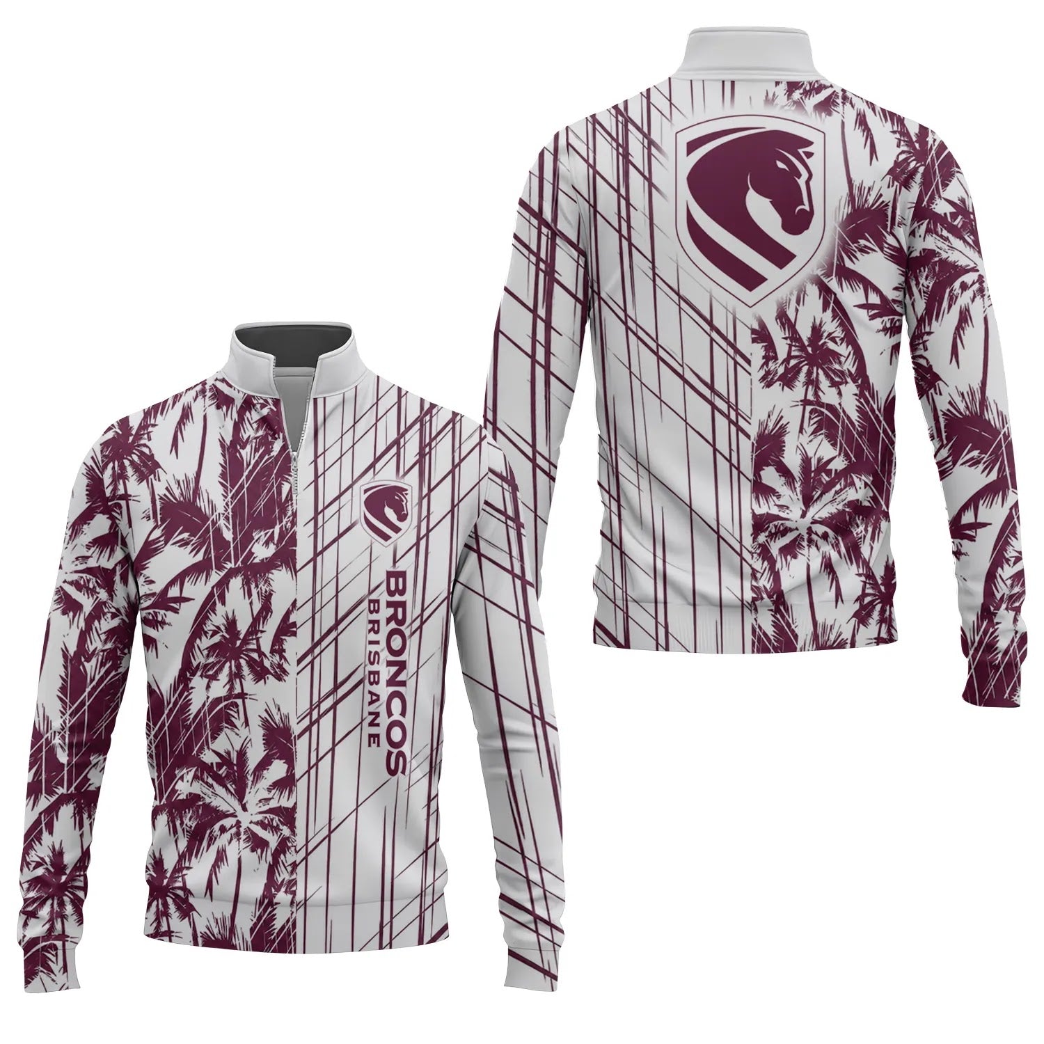 Brisbane Broncos Quarter-zip Pullover SHW041