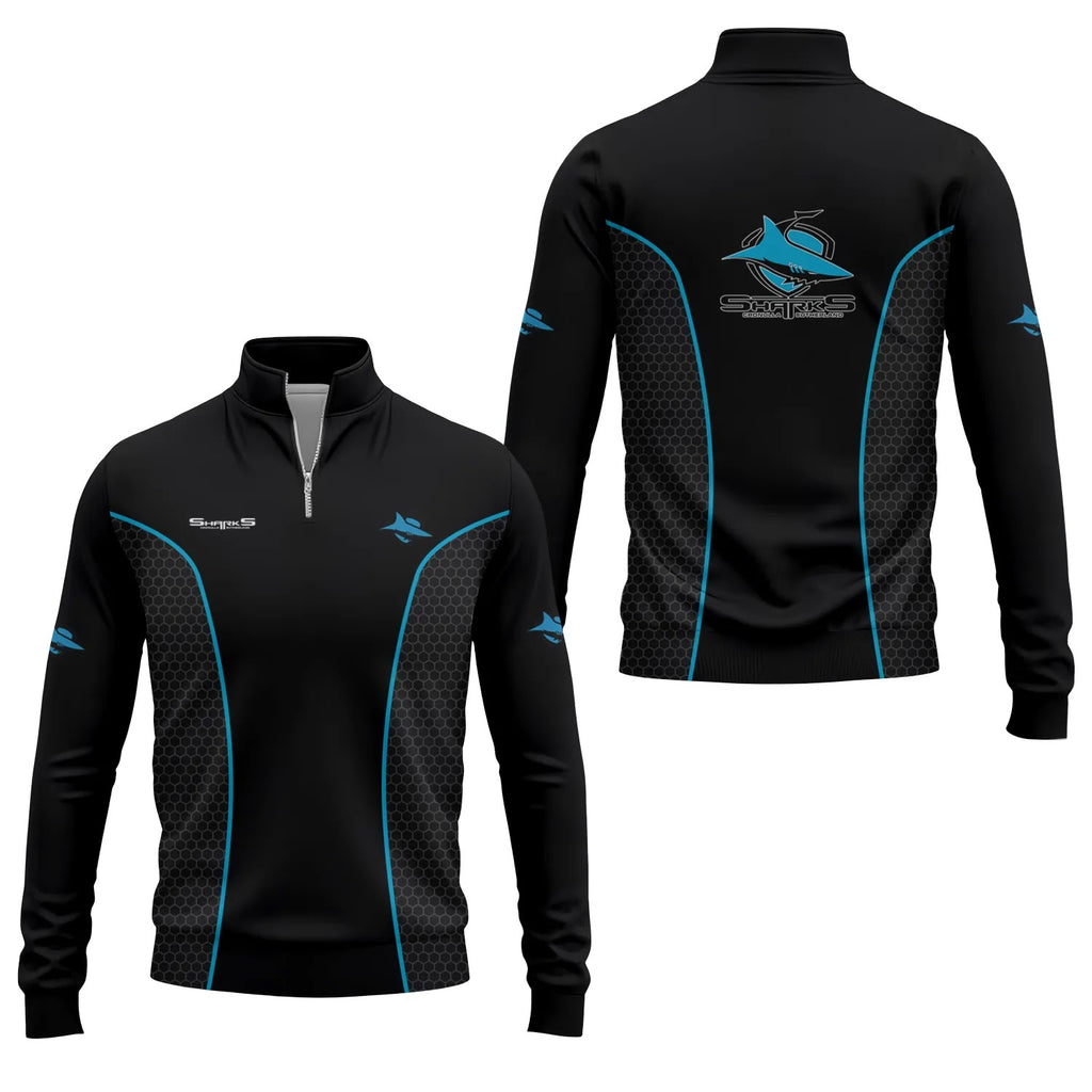 Cronulla-Sutherland Sharks Quarter-zip Pullover SC072