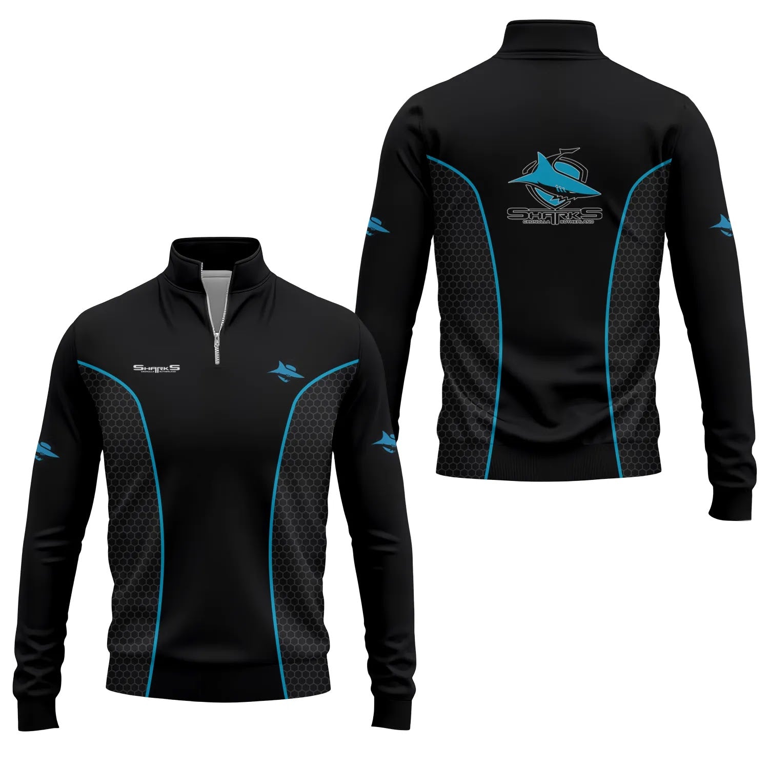Cronulla-Sutherland Sharks Quarter-zip Pullover SC072