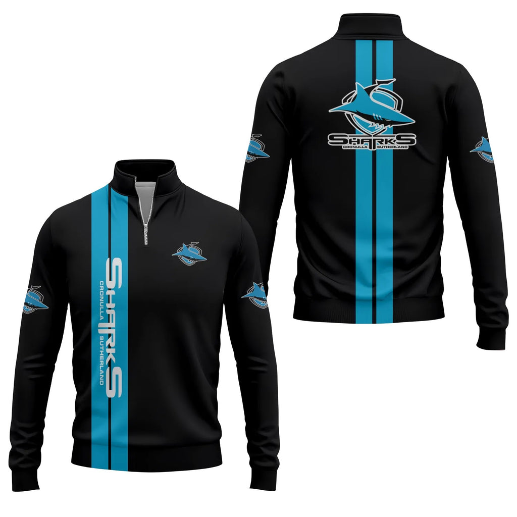 Cronulla-Sutherland Sharks Quarter-zip Pullover SC013