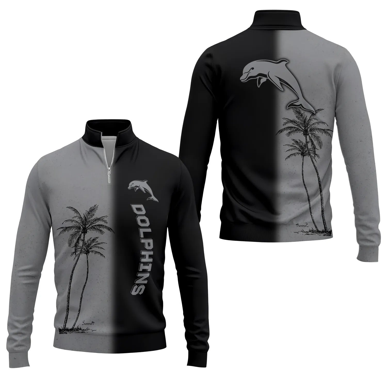 Dolphins Quarter-zip Pullover SHW037