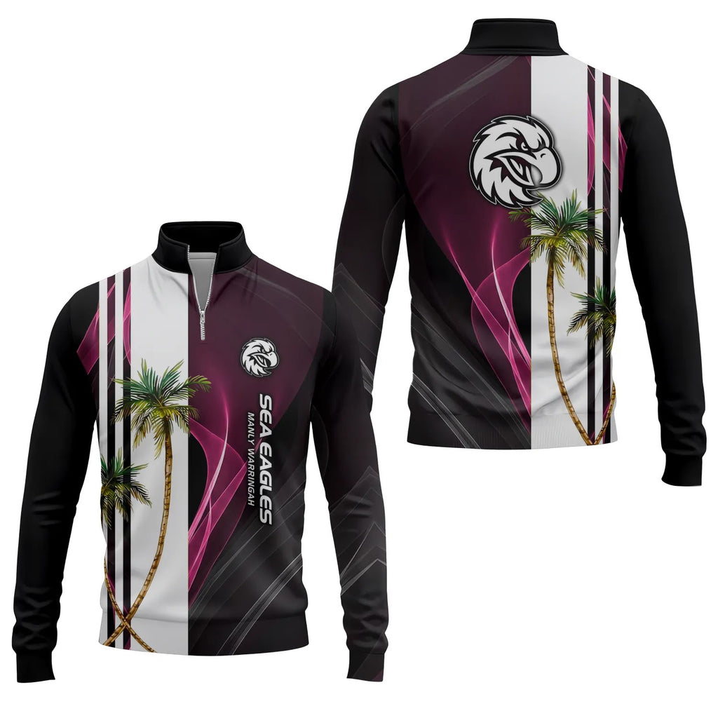 Manly Warringah Sea Eagles Quarter-zip Pullover SHW036