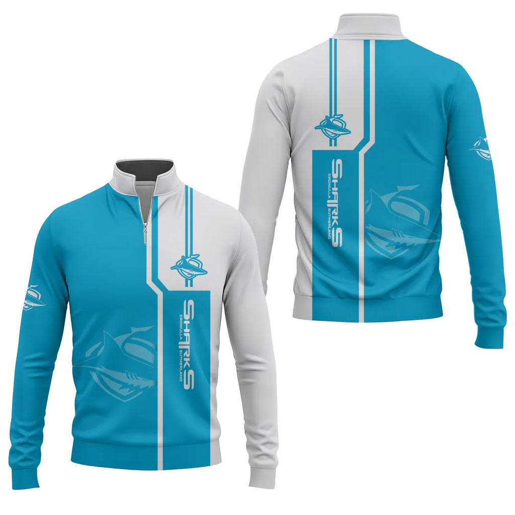 Cronulla-Sutherland Sharks Quarter-zip Pullover SC064