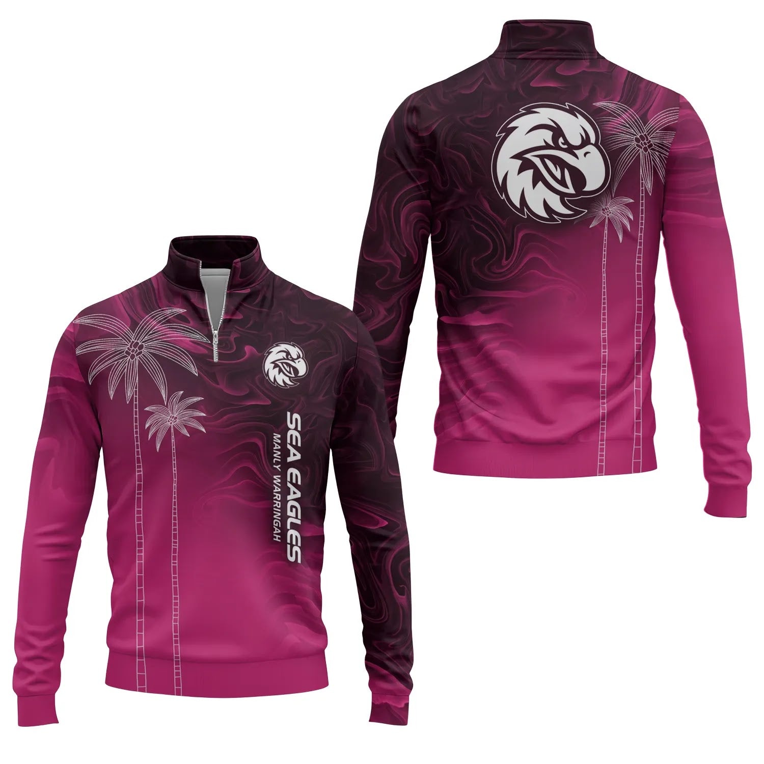Manly Warringah Sea Eagles Quarter-zip Pullover SHW070