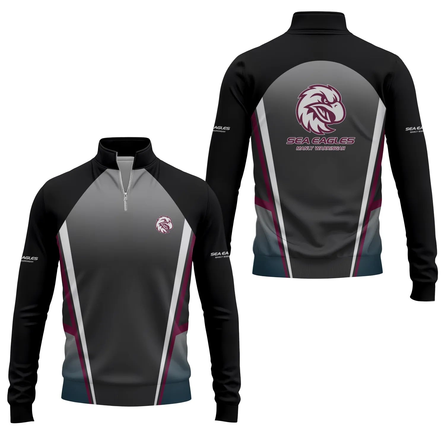 Manly Warringah Sea Eagles Quarter-zip Pullover SC037