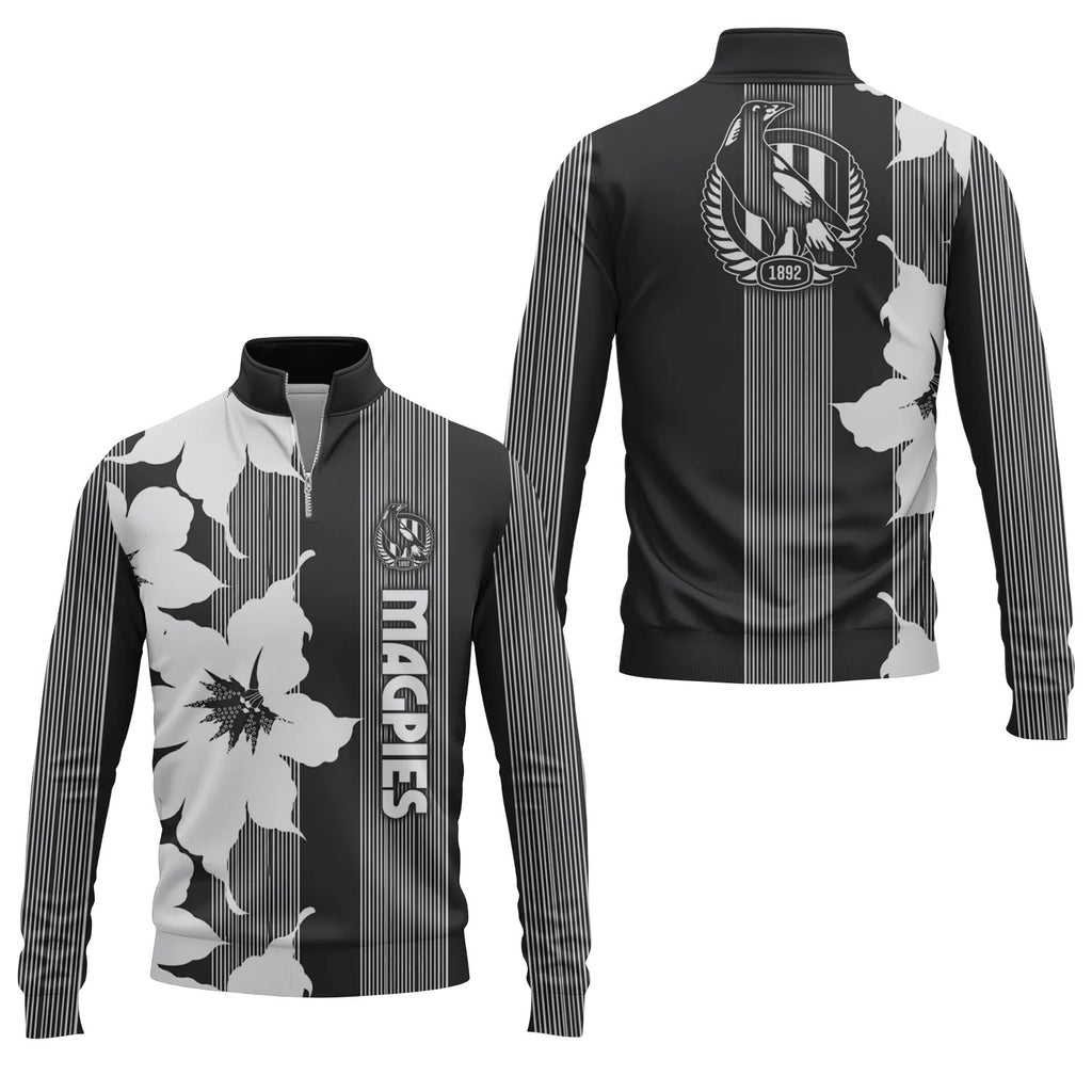 Collingwood Magpies Quarter-zip Pullover SHW039