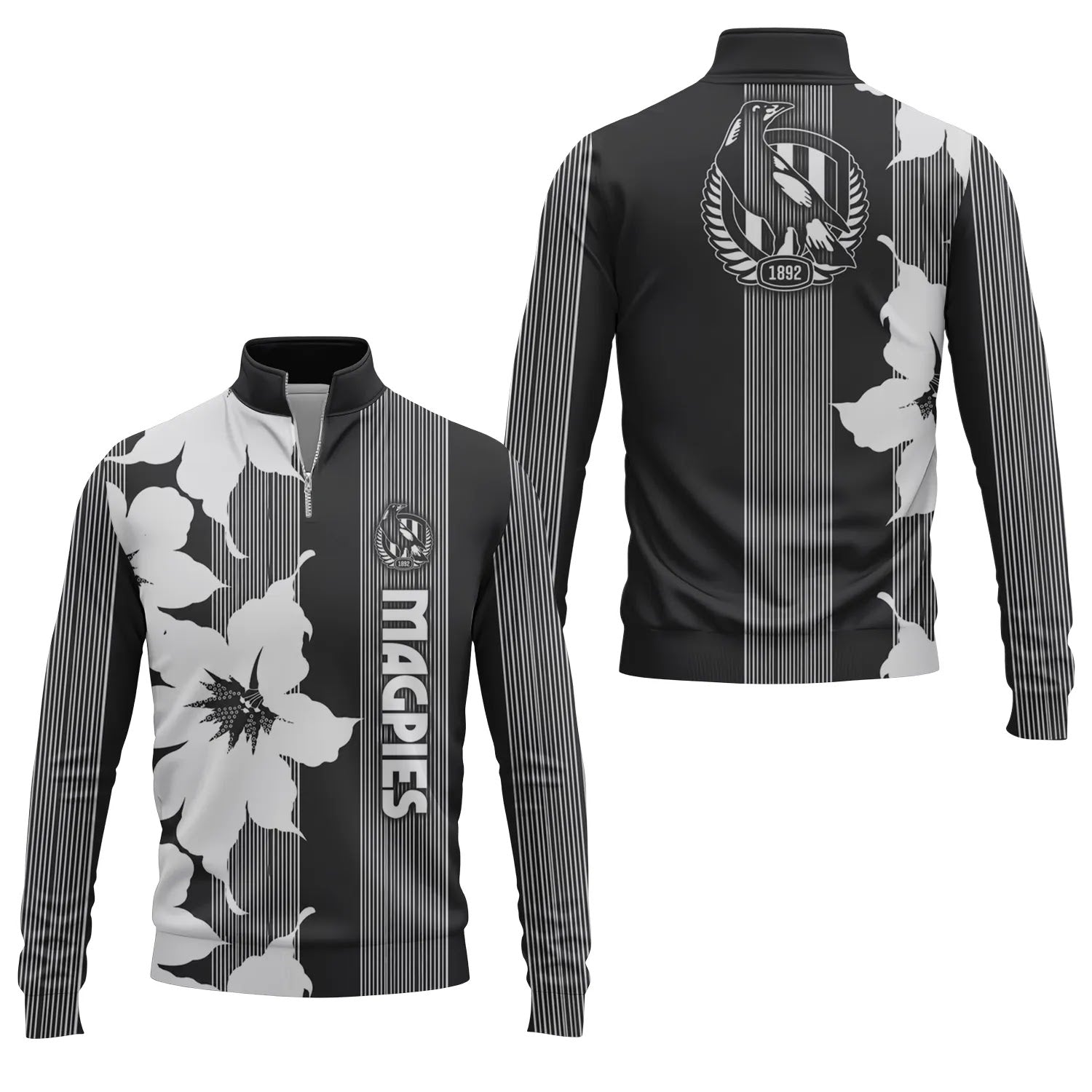 Collingwood Magpies Quarter-zip Pullover SHW039