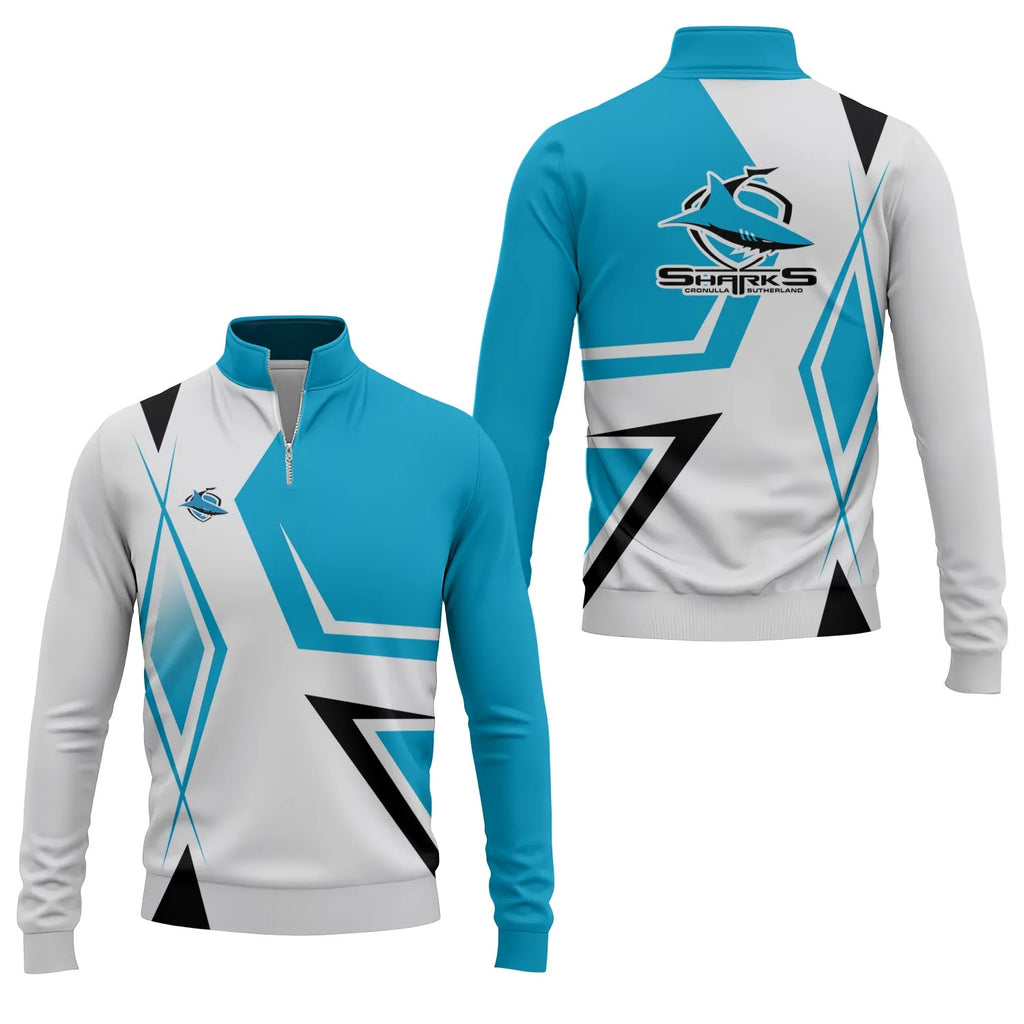 Cronulla-Sutherland Sharks Quarter-zip Pullover SC080