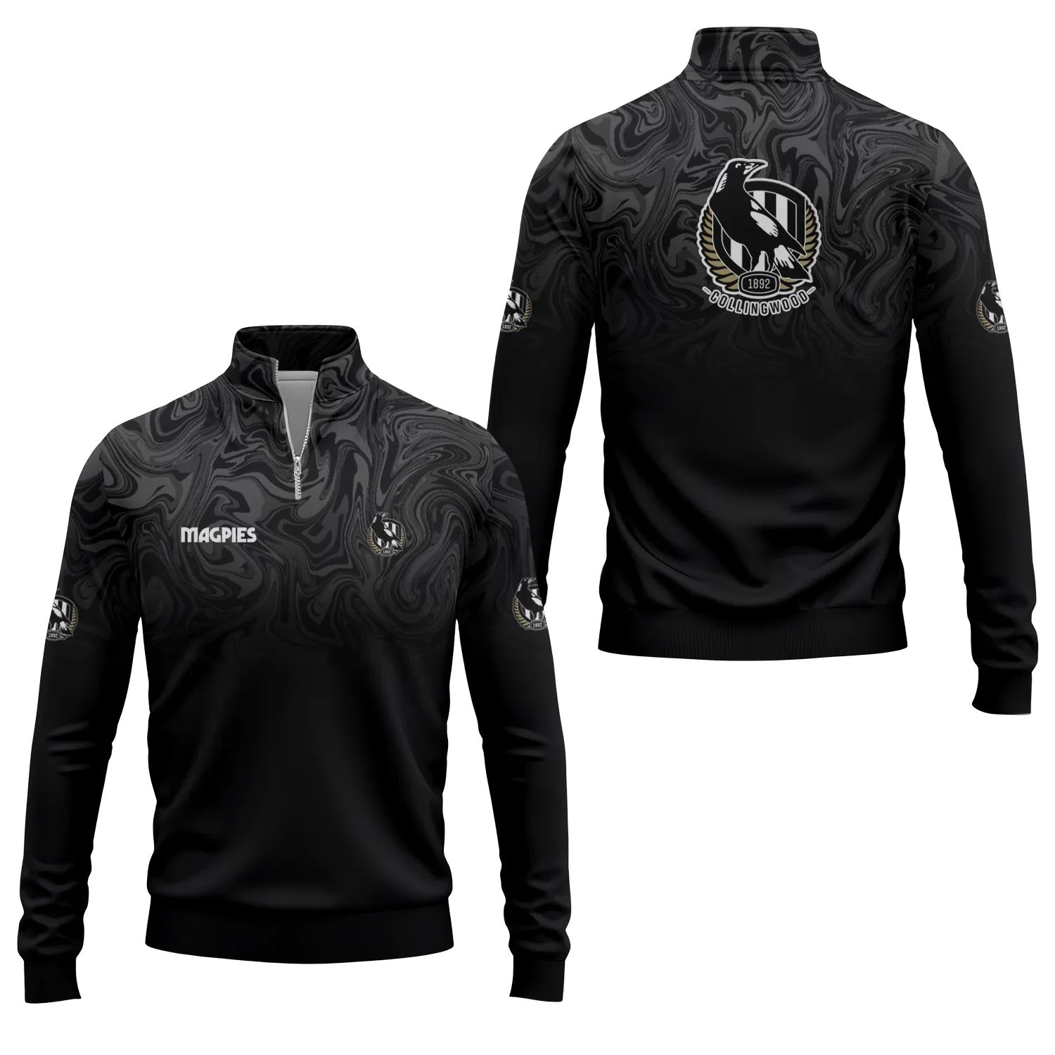 Collingwood Magpies Quarter-zip Pullover SC091