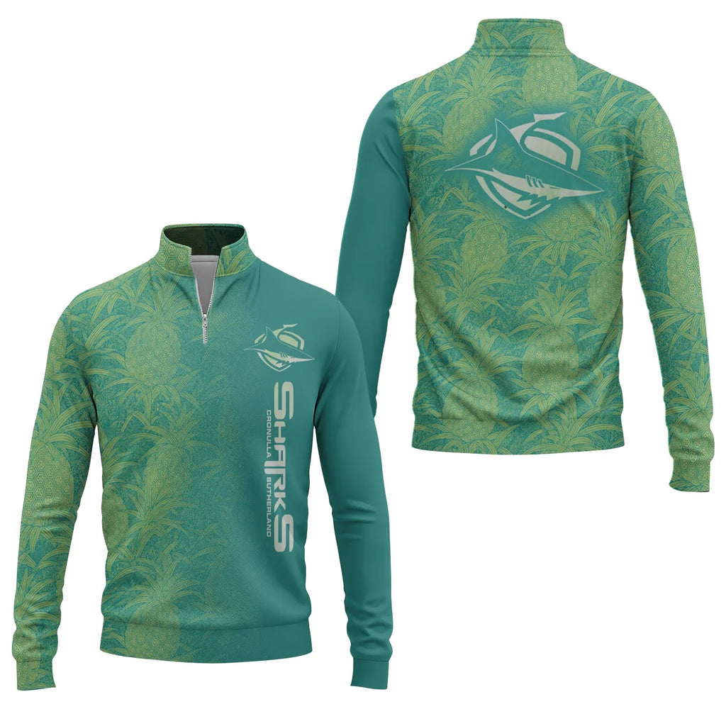 Cronulla-Sutherland Sharks Quarter-zip Pullover SHW014